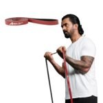 Boldfit Resistance Bands for Workout Dual Color Heavy Resistance Band for Stretching, Pull ups, Home Exercise Resistance Band for Gym Workout Stretch for Men and Women – Red (7-15kg Resistance)