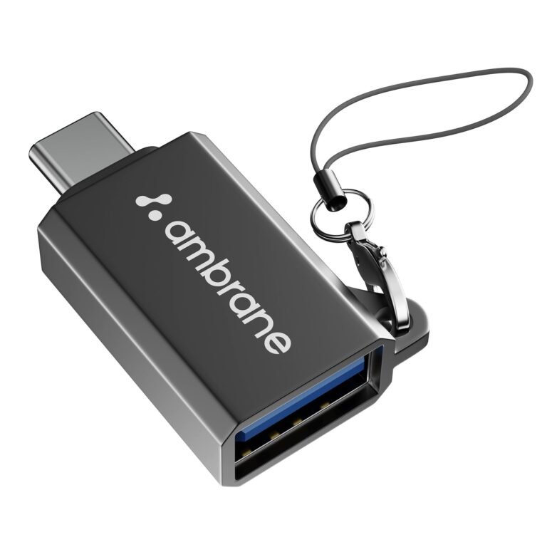 Ambrane USB 3.0 to Type C OTG Adapter, with Thunderbolt to USB to Adapter, 10Gbps High Speed Data Transfer, Compatible with for All Type C Devices Smartphone, Laptops, Tablets, Chargers, MacBook