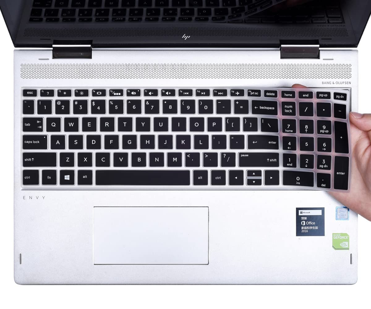 Saco Laptop Keyboard Cover Skin Compatible for HP 15-bs145tu 15.6-inch Laptop – Black