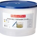 SIGNORA WARE BPA Free Plastic Container, 3.5 Ltr, ModBlue, Airtight & Leakproof, Perfect for Pantry Storage of Flour, Rice & Pulses