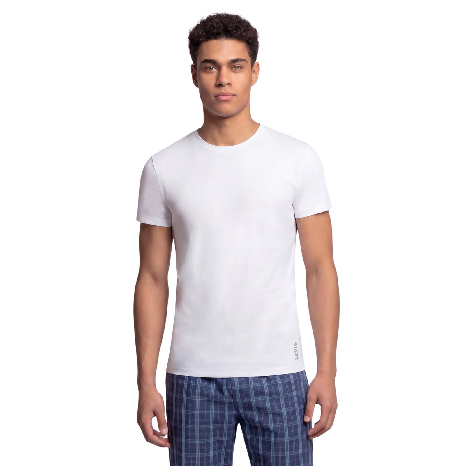 Levi’s 025 Men’s Premium Soft Cotton Solid T-Shirt – Round Neck, Short Sleeves with Side Branding (Pack of 1) Regular Fit