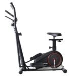 Durafit91™ Powerstride Elliptical Cross Trainer |7 Kg Flywheel | Max User Weight 130 Kg | 8 Levels Magnetic Adjustable Resistance| Adjustable Seat | LCD Display