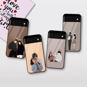 COLORflow Back Cover Compatible with Google Pixel 6A 5G | Love Connection Couple Customized | Shockproof TPU Bumper with Camera Protection Back Cover Compatible with Google Pixel 6A 5G