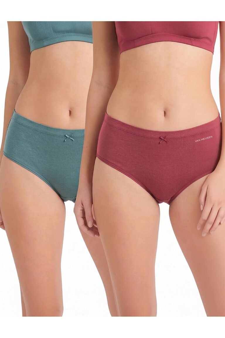 Van Heusen Women’s Hipster Panty – Pack of 2 | Everyday Panty | Cotton Stretch | Anti‑Bacterial Tech | Keeps you dry and Fresh | Sweat Absorbent | Inner Elastic | No‑Marks Waistband | Solid Colors | (Assorted Fresh colors ) Style 11109