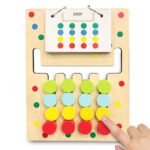 Wembley Kids Montessori Puzzle Game Learning Toy for Kids Age 3-8 Years Color and Pattern Matching Logic Brain Game Preschool Educational Activity Travel Toys for 4,5,6,7,8 Birthday Gift for Boy Girl