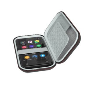 innioasis Mp3 Mp4 Player Case For Mp3 Player 4 Inch Full Screen Touch G1 Music Player Fit For Earbuds, USB Cable, Memory Card, Black