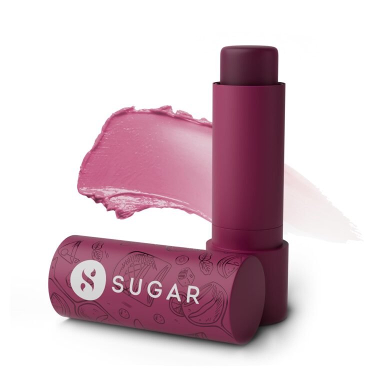 SUGAR Cosmetics Tipsy Lips Moisturing Balm with Vitamin E, Shea Butter and Jojoba Oil | Tinted Lip Balm with SPF | Lip Protection & Nourishment | 4.5gm – 07 Bramble