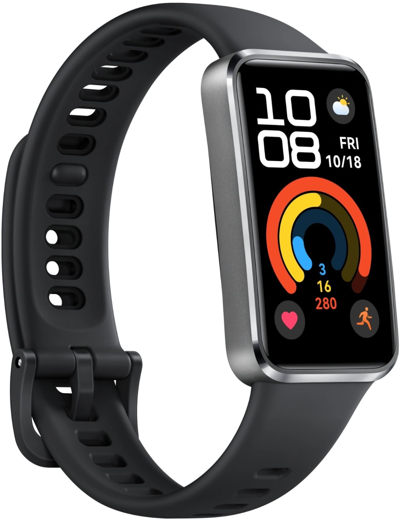 Huawei Band 10 Smartwatch with AI-Powered Fitness Monitoring, Pro-Level Sleep Analysis, Emotional Wellbeing Assistant,Streamlined Metallic Design,Fast Charging,iOS Android (Band 10, Matte Black)