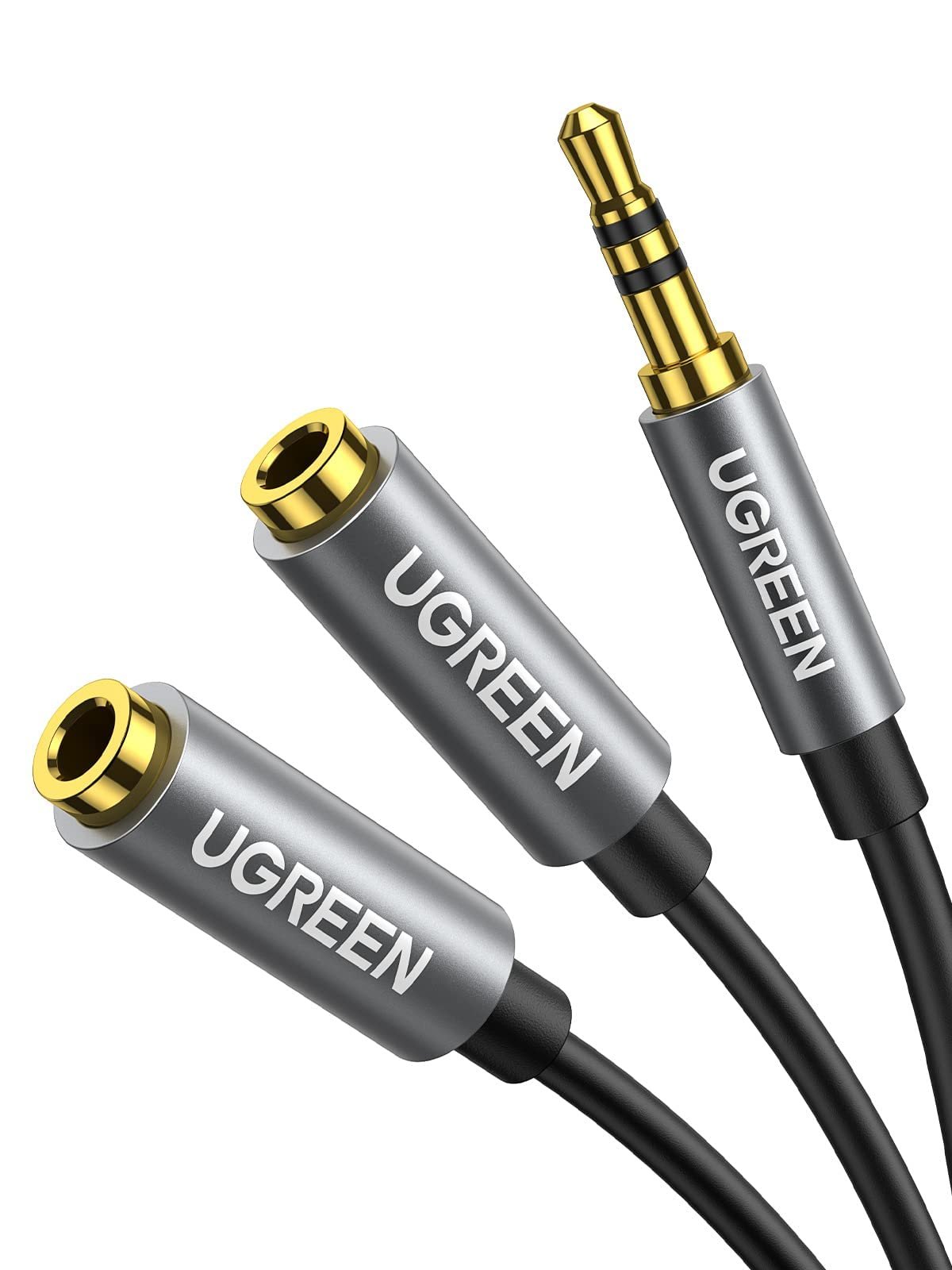 UGREEN Headphone Splitter 3.5mm Audio Y Cable Male to Dual Female Adapter