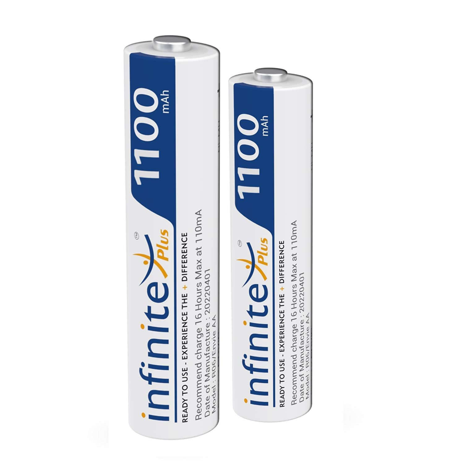 ENVIE AAA11002PL AAA Rechargeable Batteries 1100mAh, High-Capacity Ni-MH Batteries, Low Self-Discharge, Pre-Charged, Ready to Use, Pack of 2