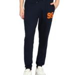 Alan Jones Clothing Men Mid Rise Cotton Blend Joggers Track Pants | French Terry | Zipper Pocket | Casual, Gym & Lounge Wear
