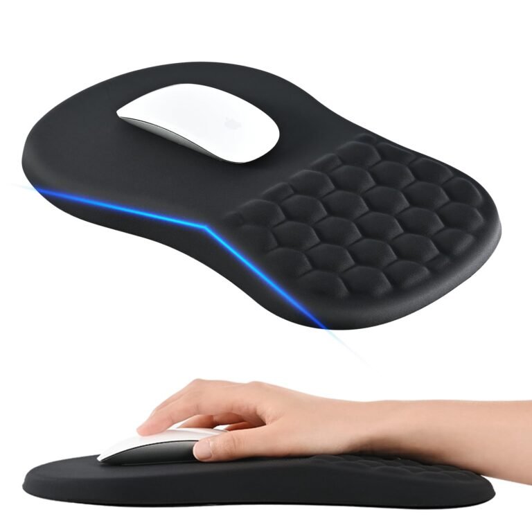 EooCoo Mouse Pad for PC, Mouse Pad Wrist Support, Mousepad Large, Black