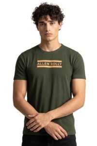 Allen Solly Men’s Round Neck T‑Shirt | Regular Fit | Soft Cotton | Chest Logo Print | Casual Everyday Wear