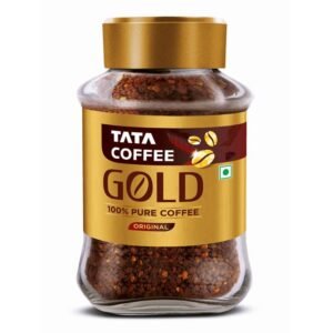 Tata Coffee Gold Original, Instant & Pure Coffee Jar, 90g/95g, Freeze-Dried, Rich & Strong, Specially Sourced Robusta And Arabica Bean