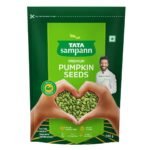 Tata Sampann Premium Pumpkin Seeds, 200g, Rich in Protein, Dietary Fibre, Magnesium & Phosphorus, Raw & Unroasted Pumpkin Seeds, Source of Iron & Zin, Handpicked Seeds, Resealable Pack