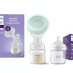Philips Avent Comfort Manual Breast pump, Natural Motion technology, combines suction and nipple stimulation, soft cushion adapts to all size + 125ml Natural Feeding Bottle Combo(SCF430/01+SCY900/01) by Fratelli