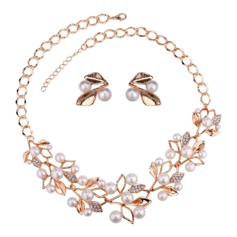 YouBella Gifts Stylish Latest Traditional Gold Plated Pearl Choker Jwell Necklace Jewellery Set with Earrings for Girls and Women