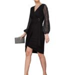 Miss Chase Women’s Comfortable Round Neck Sleeveless Striped Midi Bodycon Dress with Zipper