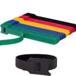 INOVERA 50 Pieces Cable Organizer Hook & Loop Tape – Wire/Cord Holder Management Strap – Reusable Hook & Loop Ties for PC, TV, Desk, WFH Accessories – Multi colour