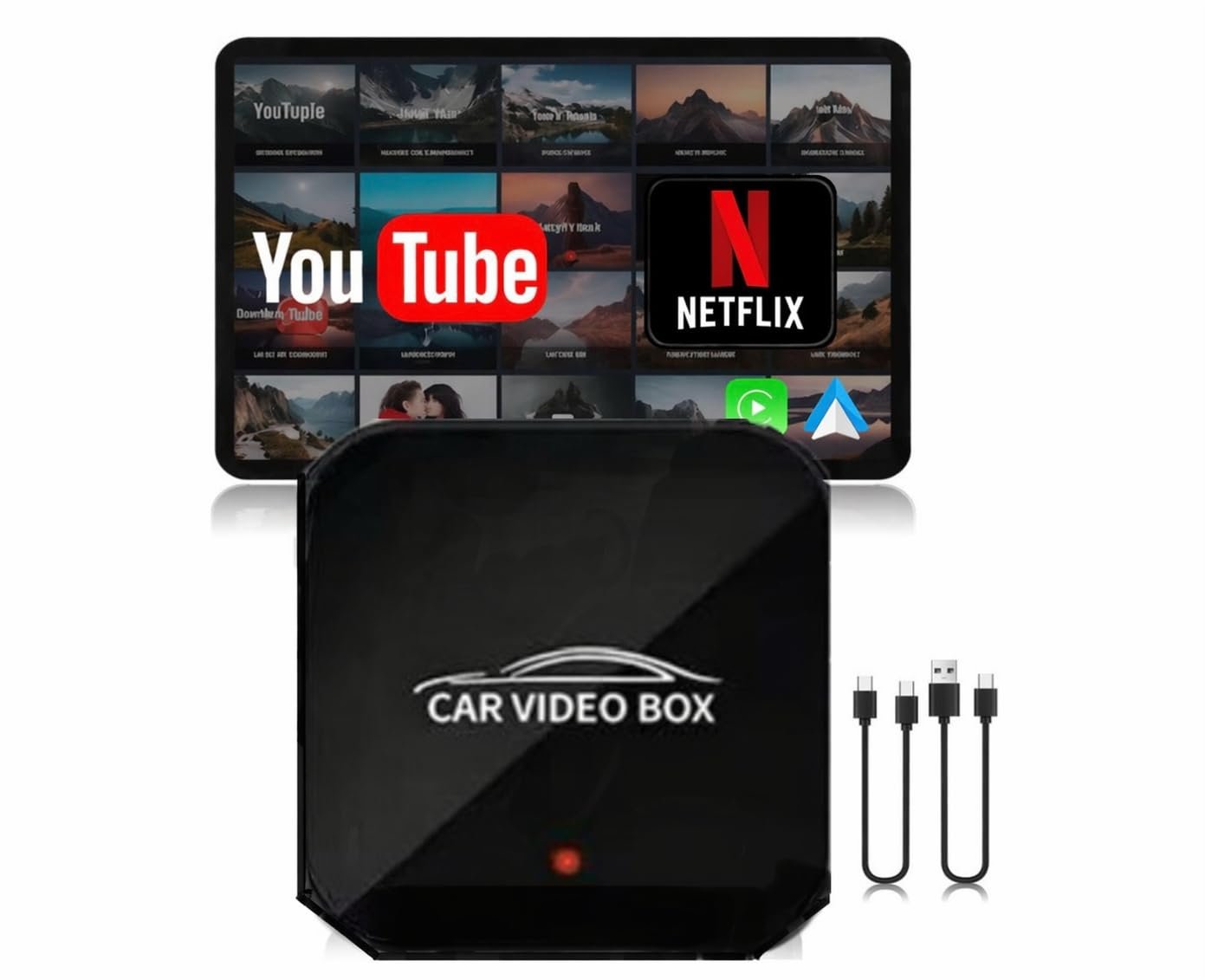 BEBO CREATIONS Wireless CarPlay Adapter with Inbuilt YouTube & Netflix