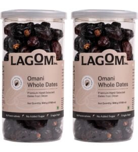 Lagom Omani Whole Dates 1 kg | Premium Khajoor from Oman | Soft, Naturally Sweet with Rich Flavor | No Added Sugar, No Preservatives | Vegan, Gluten Free, Non-GMO