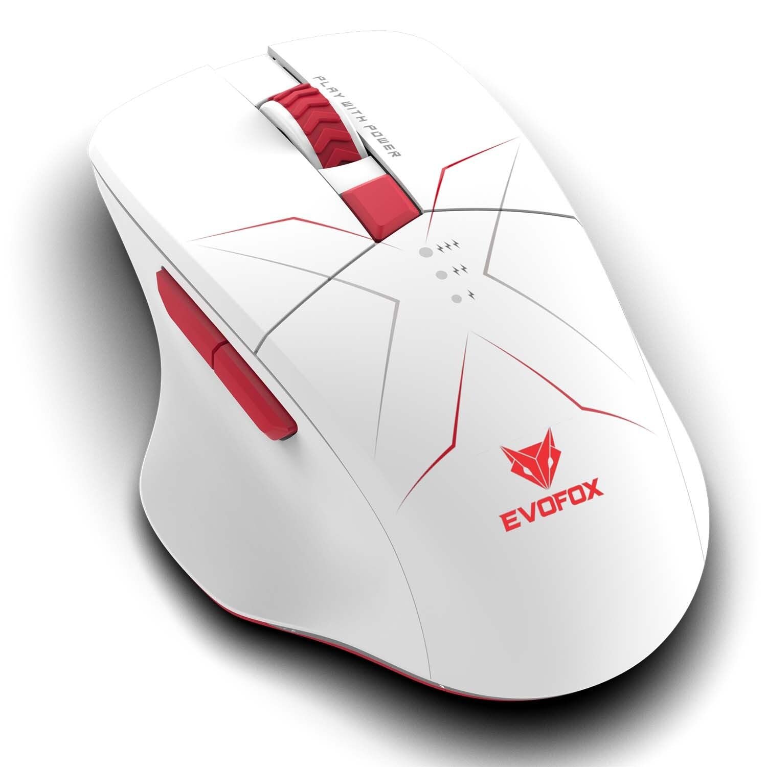 EvoFox Shadow X Pro Wireless Gaming Mouse Tri-Mode Rechargeable | BT, USB 2.4G & Wired, S203 Sensor, 1000Hz Polling Rate, 6400 DPI, RGB Lighting, 6 Programmable Buttons, Software Support