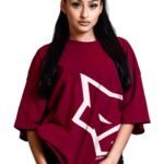 LEOTUDE Women’s Short Sleeve with Round Neck, Oversized Longline Drop