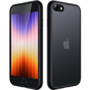 JETech Matte Case for iPhone SE 3/2, iPhone 8/7, Black