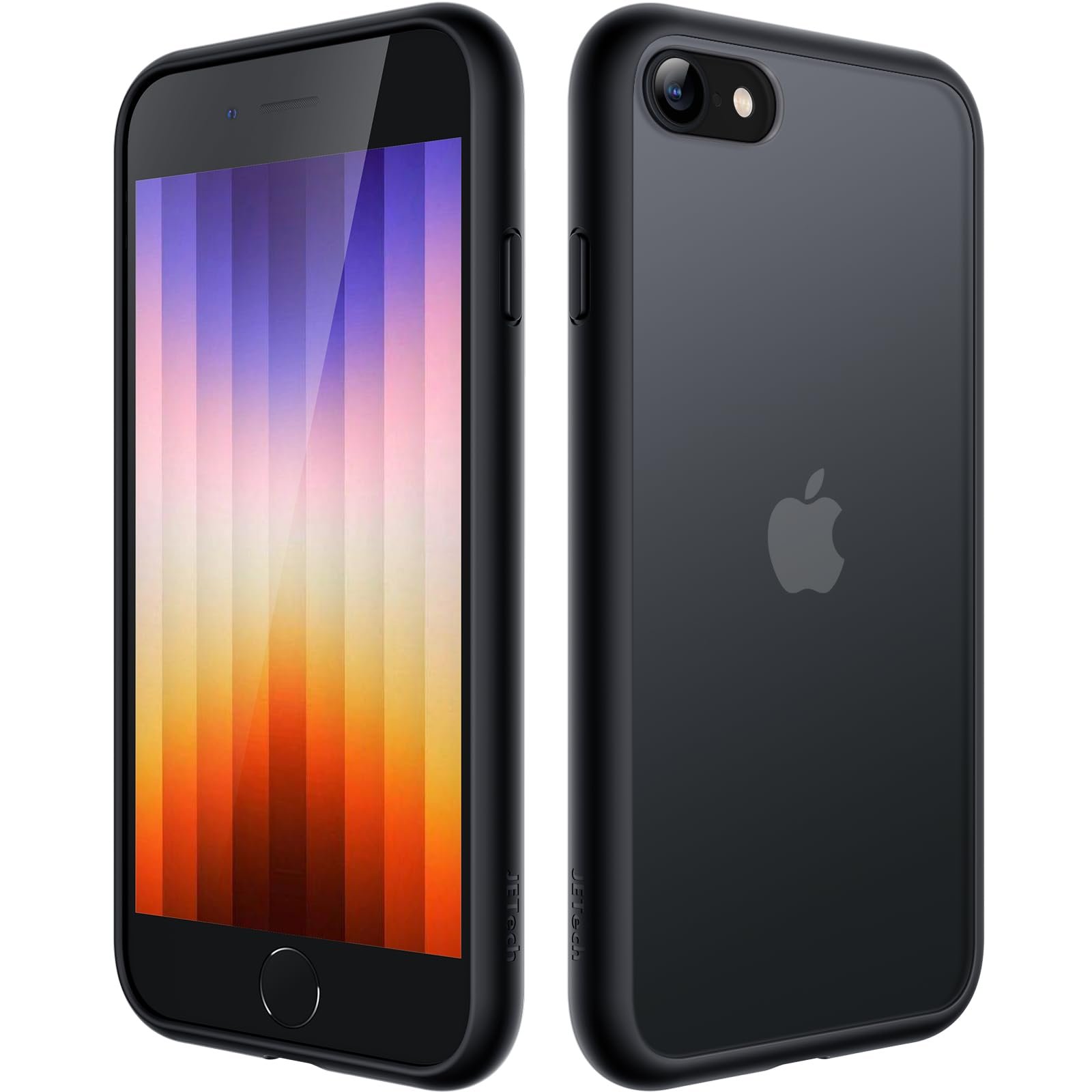 JETech Matte Case for iPhone SE 3/2, iPhone 8/7, Black
