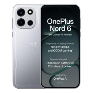 OnePlus Nord 6 | 8GB+256GB | Quick Silver | Snapdragon 8s Gen 4 | Segment’s First Stable 165FPS Gaming | Segment’s Largest 9000mAh Battery | Most Complete IP Rating | Personalized AI
