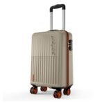 Safari Astra Neo 8 Wheels 56cm Cabin Size Trolley Bag, Hard Case Polycarbonate, 360 Degree Wheeling Carry-on Luggage for Men & Women, Travel Bag, Suitcase for Travel, Trolley Bag for Travel, Champagne