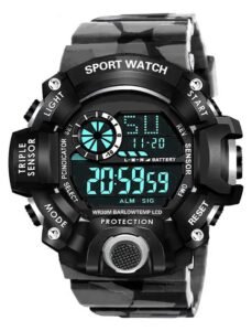 Acnos® Premium Brand – A Digital Watch Shockproof Multi-Functional Automatic 5 Color Army Strap Waterproof Digital Sports Watch for Men’s Kids Watch for Boys Watch for Men Pack of 1
