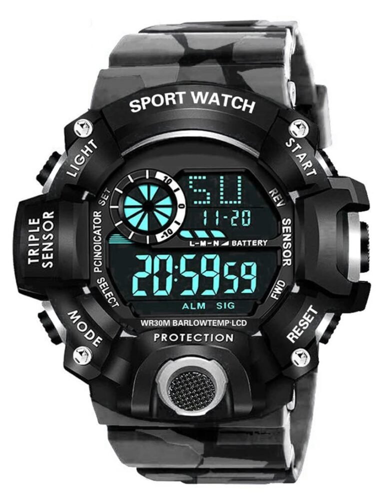 Acnos® Premium Brand – A Digital Watch Shockproof Multi-Functional Automatic 5 Color Army Strap Waterproof Digital Sports Watch for Men’s Kids Watch for Boys Watch for Men Pack of 1