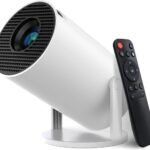 Smart Projector with Android 11 HD Projector 1080P 4K WiFi6 BT Home Theater Video Projector 180° Rotatable Stand Car Keystone Correction for Mobile Phone TV Stick (S1)