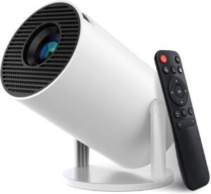 Smart Projector with Android 11 HD Projector 1080P 4K WiFi6 BT Home Theater Video Projector 180° Rotatable Stand Car Keystone Correction for Mobile Phone TV Stick (S1)