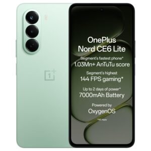 OnePlus Nord CE6 Lite | 8GB+256GB | Vivid Mint | Segment’s Fastest Dimensity 7400 Apex Processor | 7000mAh Battery | Segment’s Highest 144Hz Refresh Rate | 50MP Main Camera, 4K Video Recording