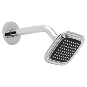 Hindware 100 mm Rain Shower with 225MM Stainless Steel Arm | Wall Mounted Overhead Shower | Made of ABS | Smooth Flow with 64 Water Jets | Easy Installation | 1-Year Warranty