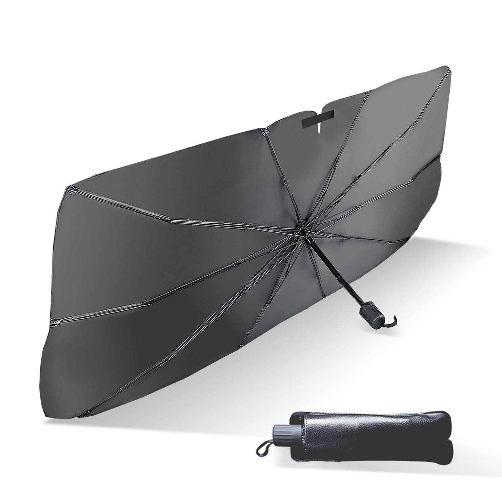 Un1que Car Windshield Sun Shade Protector- Foldable Car Shades for Windows, 3 Layers UV Block Umbrella, Car Front Window Heat Insulation Accessories for Pickup, Large SUV(Large Size)