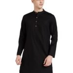 Amazon Brand – Symbol Men’s 100% Cotton Solid Long Length Casual Kurta – Regular Fit (Available in Plus Sizes)