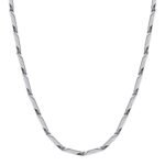 Fashion Frill Men’s Double Coated Popular Stainless Steel Silver Chain For Men Boys Girls Stylish Necklaces Silver Chain Anniversary Love Gift For Husband Unisex Chains 22 Inches