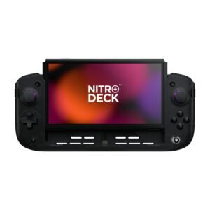 CRKD Nitro Deck+ Professional Handheld Controller for Nintendo Switch and OLED Model, TV Docking Station, Programmable Sidekicks and Back Buttons, True Collection System (Clear Black Edition)