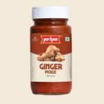 Priya Ginger Pickle with Garlic, 300g I Authentic Telugu Style Adrak Achar |Traditional South Indian Taste| Homemade Andhra Pickles|Khatta Meetha| With Tamarind Paste, Jaggery & Mixed Spices| Glass Jar
