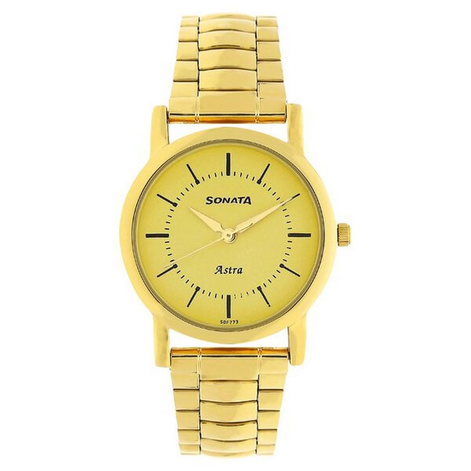 Sonata Analog Champagne Dial Men’s Watch-NN77049YM01/NP77049YM01