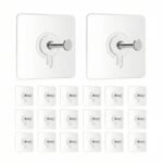 JIALTO 20 Pcs Self Adhesive Hooks for Secure Wall Hanging – Versatile 6mm Nail Hook for Photo Frames Hooks, Clocks, and More – Transparent, Heavy-Duty, No-Drill Solution
