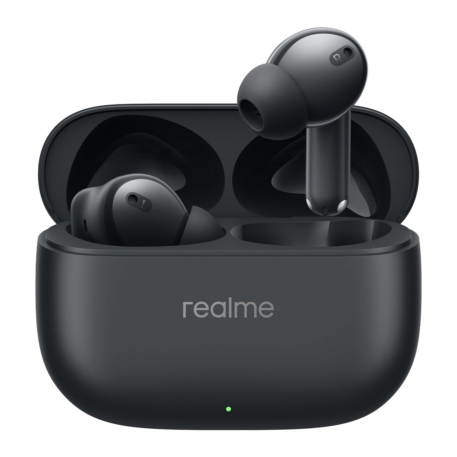 realme Buds T310 True Wireless in-Ear Earbuds with 46dB Hybrid ANC, 360° Spatial Audio, 12.4mm Dynamic Bass Driver, Upto 40Hrs Battery and Fast Charging (Vibrant Black)