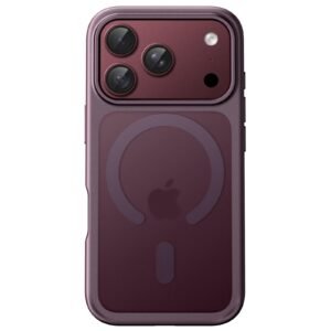 JETech Magnetic Matte Case for iPhone 18 Pro, Dark Cherry