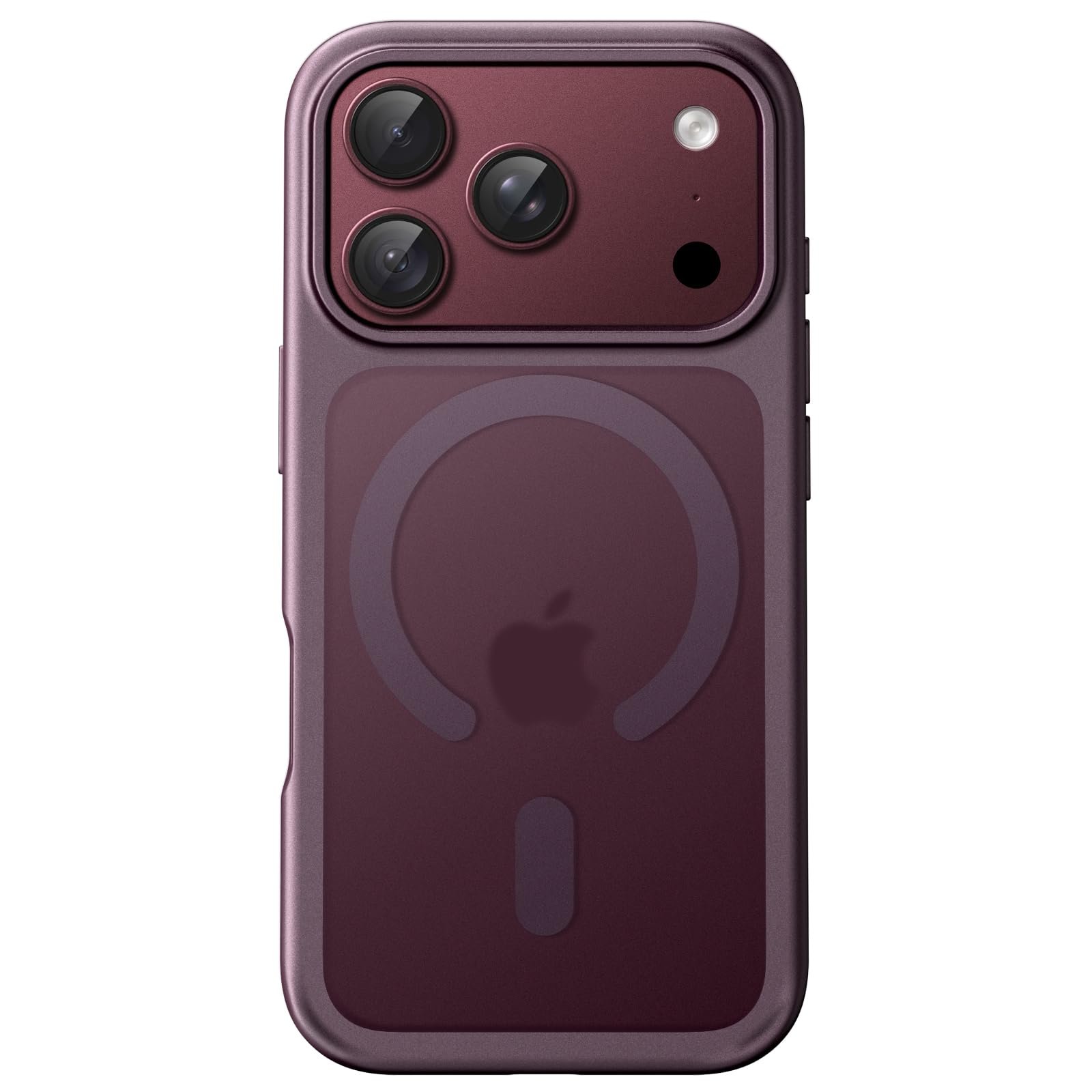 JETech Magnetic Matte Case for iPhone 18 Pro, Dark Cherry