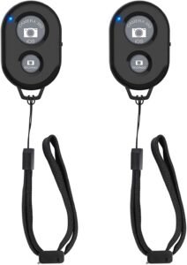 Bluetooth Camera Remote Shutter for Smartphones (2 Pack), zttopo Wireless Camera Remote Control Compatible with iPhone/Android Cell Phone – Create Amazing Photos and Selfies, Wrist Strap Included