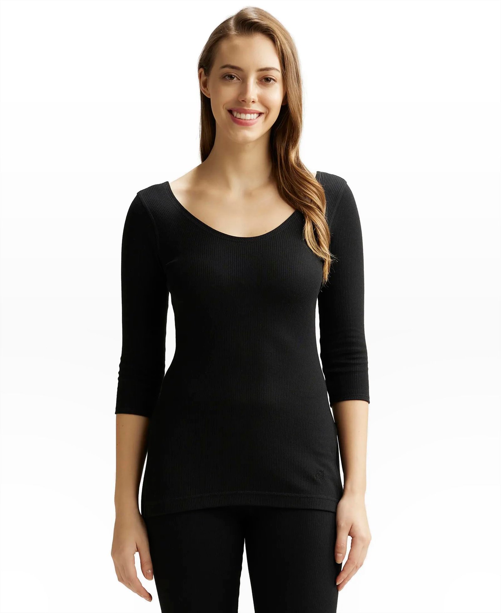 Jockey Women’s Super Combed Cotton Rich Three Quarter Sleeve Thermal Top with StayWarm Technology