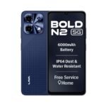 Lava Bold N2 5G (Billionaire Blue, 4GB RAM, 64GB Storage) | 6000 mAh Super Battery | Octacore Ultrafast Processor | Biggest 6.75 (HD+) 120Hz Display | IP64 Dust & Water Resistant | Free Service @ Home